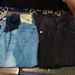 Lot of 4 maternity jeans/jeggings